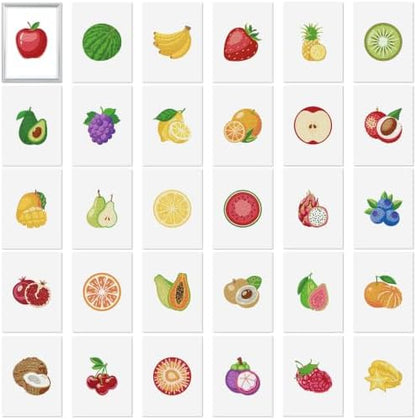 Xuhal 30 Pcs Fruit Mini Diamond Art Kits for Adults Small Diamond Painting by Xuhal