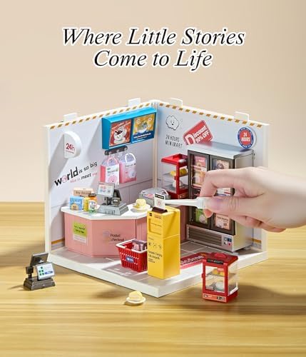 24/7 Convenience Store Miniature House Kit with Light - Image 5