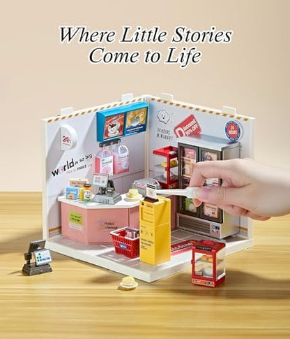 24/7 Convenience Store Miniature House Kit with Light - Image 5