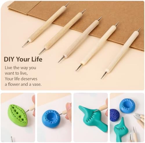 Tovotum Pottery Sculpting Tools 32PCS Ceramic Clay Carving Tools Set - Image 3