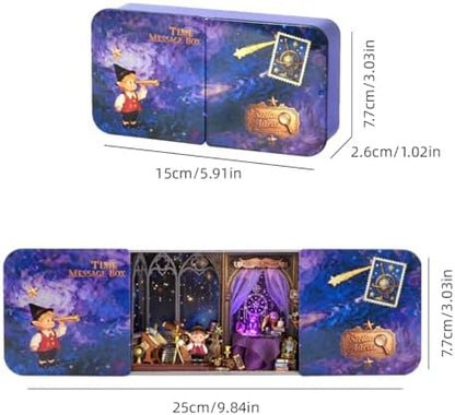 CUTEROOM DIY Miniature Dollhouse Kit in Metal Tin, Stellar Aura - Image 2