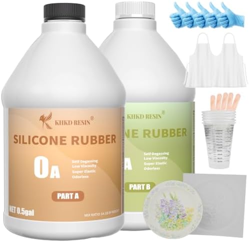 0A Silicone Mold Making Kit 1 Gallon, Platinum Cure 4H Cure by KHKDRESIN