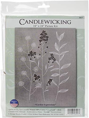 Design Works Crafts 3017 Garden Expressions Candlewick Kit, 18 by 24" by Design+Works+Crafts