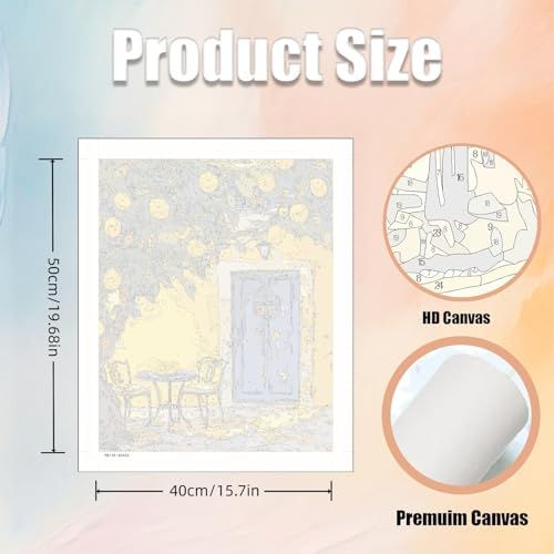 5DDIYART Lemon Fruit Paint by Numbers for Adults Beginner, Paint by Number Kits on Canvas Without Framed,Paint by Easy Acrylic Painting Home Wall Decor 16x20inch - Image 3
