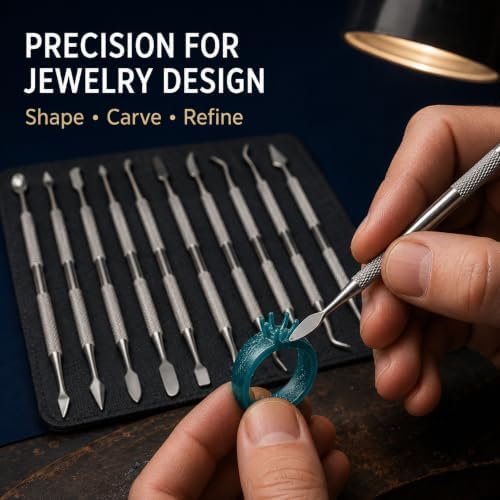 TAURISH 12 Piece Stainless Steel Wax Carver Tool Set Double Ended - Image 5