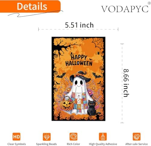 6PCS Halloween Easel Diamond Art Greeting Cards Kit - Image 3