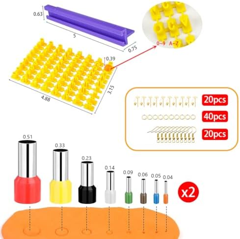 PTFJZ Polymer Clay Cutters for Earring Making 181pcs Clay Tools Set with 44 Shapes Stainless Steel Clay Earrings Cutters 16 Circle Shape Cutters 1 Letter Stamp 120 Jewelry Accessories - Image 5