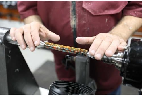 Legacy Premium Resin Pen Blank - Autumn Sunsets (Orange, Blue, Black and Gold Swirl), 20" Long, For Pen and Project Kits, Woodturning and Crafts - Image 5