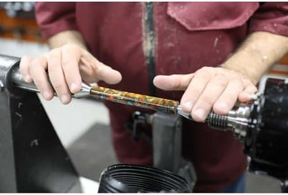 Legacy Premium Resin Pen Blank - Autumn Sunsets (Orange, Blue, Black and Gold Swirl), 20" Long, For Pen and Project Kits, Woodturning and Crafts - Image 5