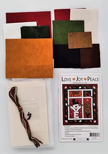 Wall Quilt Kit by Rachel's of Greenfield, Love, Joy, Peace Wall Quilt Kit 13"x15", Wall Hanging Quilt, Precut Quilt Kits, Wall Quilt Kits for Beginners - Image 2