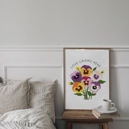 Nuberlic Embroidery Kit for Beginners, Pansy Needlepoint Kit - Image 6