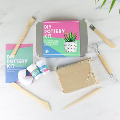 Gift Republic Pottery Kit Beginners Pottery Craft Set Clay Pottery Gift Fun Home Made Craft Project Kids Teens Adults Sculpting Tool Set Gift Tin - Image 5