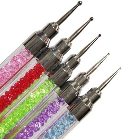 Nail Art Silicone Sculpting Pen and Dotting Pen Dual-ended Pen Kit 5 Pcs for Nail Salon or Home Nail design - Image 5