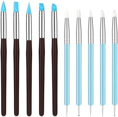 10 Pcs Silicone Clay Tools, Silicone Sculpting Tools, Polymer Clay Tools by Zlulary