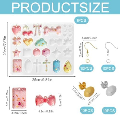 61 Pcs Resin Molds Silicone Set，DIY Epoxy Resin Casting Craft Kit - Image 2
