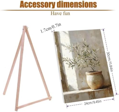 WUDWL Paint by Numbers Kit for Adults Framed Canvas, with Wooden Easel - Image 6