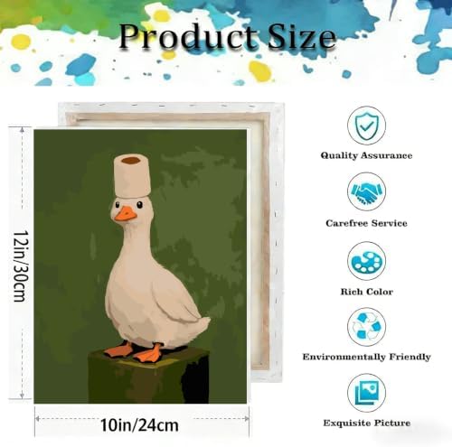 Vintage Duck Paint by Numbers Kit for Adults,Fun Paint by Number With Frame - Image 3