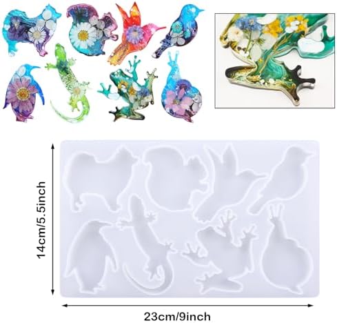 Resin Molds Silicone, 3 PCS Sea Animal Epoxy Resin Molds Frog Lizard Snails Silicone Resin Moulds 3D Lifelike Silicone Molds for Epoxy Resin, DIY Keychain Pendant, Home Decoration - Image 5