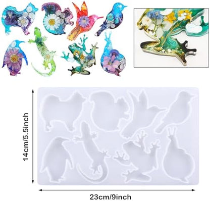 Resin Molds Silicone, 3 PCS Sea Animal Epoxy Resin Molds Frog Lizard Snails Silicone Resin Moulds 3D Lifelike Silicone Molds for Epoxy Resin, DIY Keychain Pendant, Home Decoration - Image 5