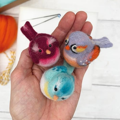 Bergin & Bath Needle Felting Kit Baby Birds - Adult and Teen Arts and Craft Kit for Making Three Little Wool Needle Felted Bird Decorations - Image 4