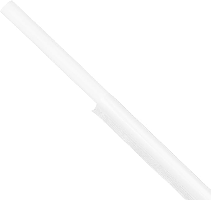 Karat 9" Boba Straws(10mm Diameter), Poly-Wrapped, Assorted Solid Colors (White)