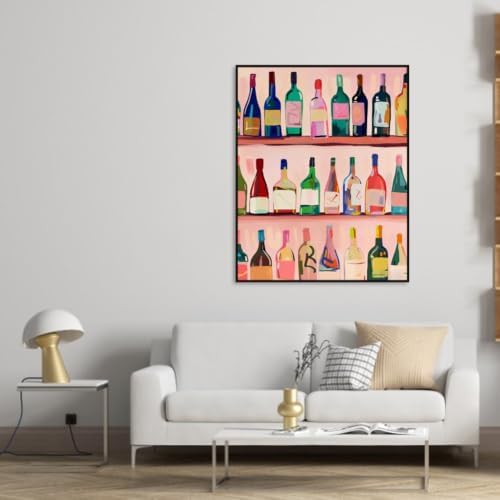 KYOQFVN Bottle Paint by Numbers Kit for Adults - Adult Paint by Number Kits - DIY Acrylic Oil Painting for Home Wall Decor 16X20 inch (Without Frame) - Image 4