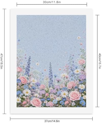 Bozfoxa Paint by Numbers Kit for Adults Beginner Blue Daisy Meadow - Image 2