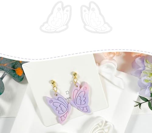 Xaekicr Butterfly Wings Polymer Clay Cutters – Clay Cutters for Earrings Making, Polymer Clay Molds for Jewelry DIY, Clay Tools for Handmade Crafts by Xaekicr