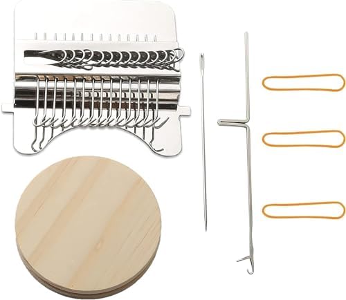 DGYJJZ Darning Loom Speedweve Type Weave Tool, 14 Hooks Convenient Small Weaving Loom Kit for Beginners Quickly Mending Jeans, Repair Holes, DIY Beautiful Weaving Arts on Clothes Socks by DGYJJZ