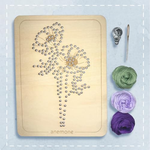 Wooden Flower Lacing Embroidery Kits for Beginners, Set of 5 Learn-to-Stitch Craft Boards, Sewing & Embroidery Art Kits for Kids Ages 8+, DIY Craft Projects, Educational Gifts, Party Favors (Winter) - Image 3