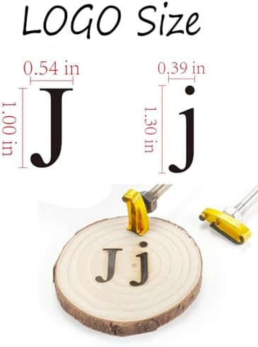 1" Letter J Branding Iron 2Pcs, Upper & Lower Case Wood Branding Iron - Image 2