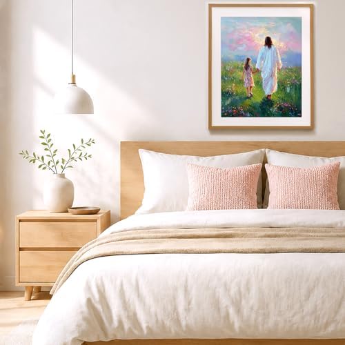 bitCNY Paint by Numbers for Adults, Jesus Holding Child's Hand DIY Acrylic Painting Kit, Christian Paint by Number Canvas Art, Inspirational Religious Wall Decor, 16x20 Inch - Image 6