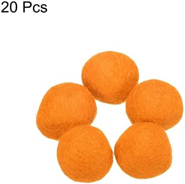 PATIKIL Wool Felt Balls Beads Wool Felting Pom 3cm 30mm Orange for Home Crafts Handcrafts Project DIY Pack of 20 - Image 3