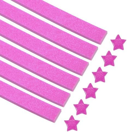 MECCANIXITY 360 Sheets Origami Paper Glitter Stars Papers Matte Pink Fold Paper for Beginner Arts Crafts Projects,0.4 x 9.5 Inch by MECCANIXITY