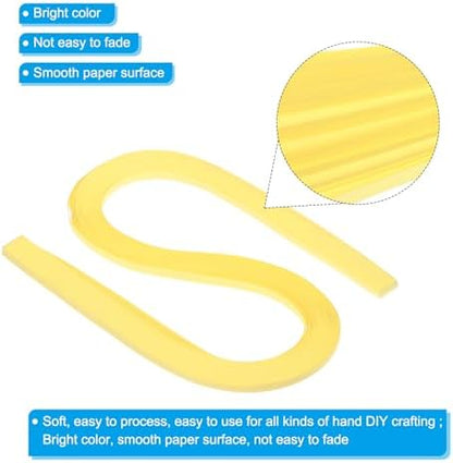 PATIKIL 240pcs Quilling Strips Paper 3/16"(5mm) 21"(54cm) Origami Paper Quilling Strip for Art DIY Hand Craft Christmas, Light Yellow - Image 3