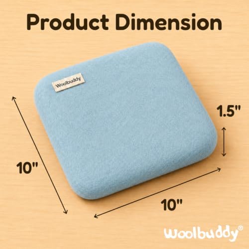 Woolbuddy Needle Felting Mat 10 x 10 x 1.5 Inch (Blue), Pure Wool Felt Pad - Image 3