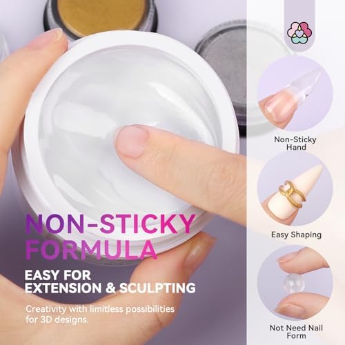 SAVILAND 60g Solid Builder Nail Gel Non-Sticky Sculpting Gel for Nail Art - Image 4