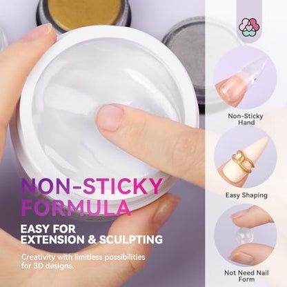 SAVILAND 60g Solid Builder Nail Gel Non-Sticky Sculpting Gel for Nail Art - Image 4