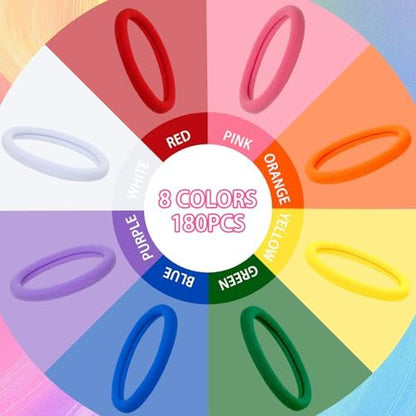 FEBSNOW 180 Pieces Rainbow Potholder Loom Kit Elastic Loops Potholder Maker - Image 3