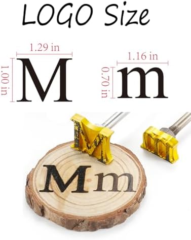 1" Letter M Branding Iron 2Pcs, Upper & Lower Case Wood Branding Iron - Image 2