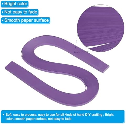 PATIKIL 120pcs Quilling Strips Paper 3/16"(5.2mm) 21"(54cm) Origami Paper Quilling Strip for Art DIY Hand Craft Christmas, Dark Purple - Image 3