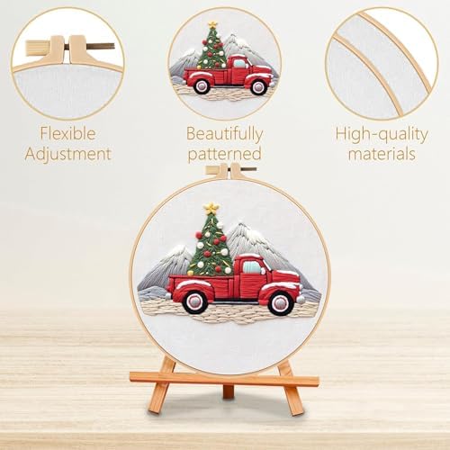 SCECALA 3 Pack Gnome Christmas Embroidery Kit - Image 2