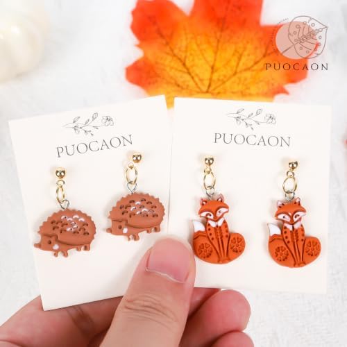 Puocaon Fall Animal Fox Polymer Clay Cutters for Jewelry Earring Making - Image 6