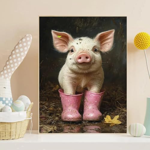 Pig Diamond Art Kits for Adults, Animals Diamond Painting Kits for Adults - Image 3