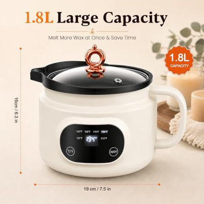 Candle Making Kit with 1.8L Electric Wax Melter 2LB Soy Wax, DIY Candle Kit - Image 5