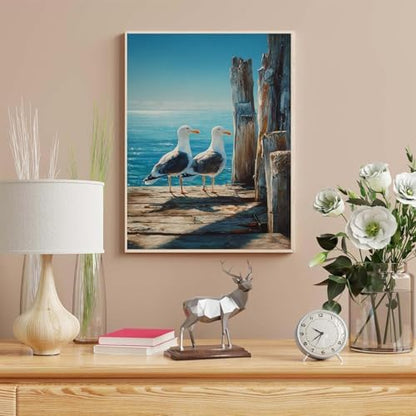 HITO Seagull Paint by Numbers Kit for Adults 16x20 Inch Frameless - Image 6