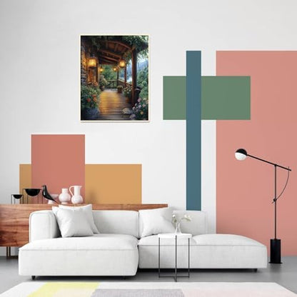 obterie Landscape Paint by Numbers Kit for Adults Beginner Garden Oil Painting Kit Adult Paint by Number Kits on Canvas DIY Painting for Beginners Art by Numbers for Gifts Home Wall Decor 16x20 Inch - Image 4