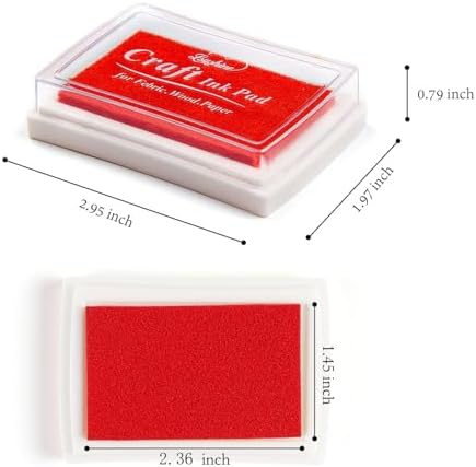 Lsushine 15 Colors Craft Ink Pads, Washable Stamp Pads for DIY Stamping - Image 4