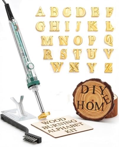 1/2" Wood Burning Letter Kit, 26Pcs Alphabet Branding Iron for Wood by Arokimi