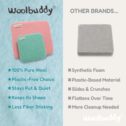 Woolbuddy Wool Felting Pad 6 x 6 x 1.5 Inch (Teal), Durable Needle Felting Mat, Needle Felting Foam Pads Alternative - Image 5